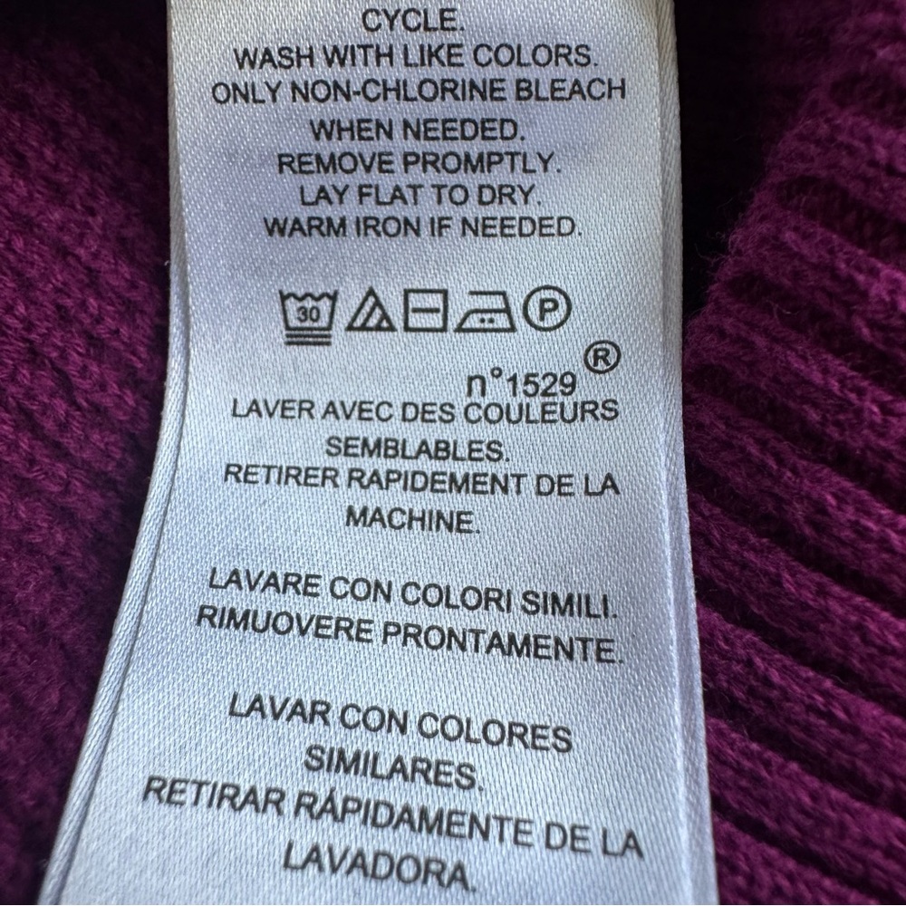 Lauren Ralph Lauren Women's Magenta Purple Waffle Hoodie Sweater Size Small P - Picture 7 of 9
